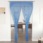 JUNG Vida Makramee Vorhang Blau 140x240 cm Baumwolle