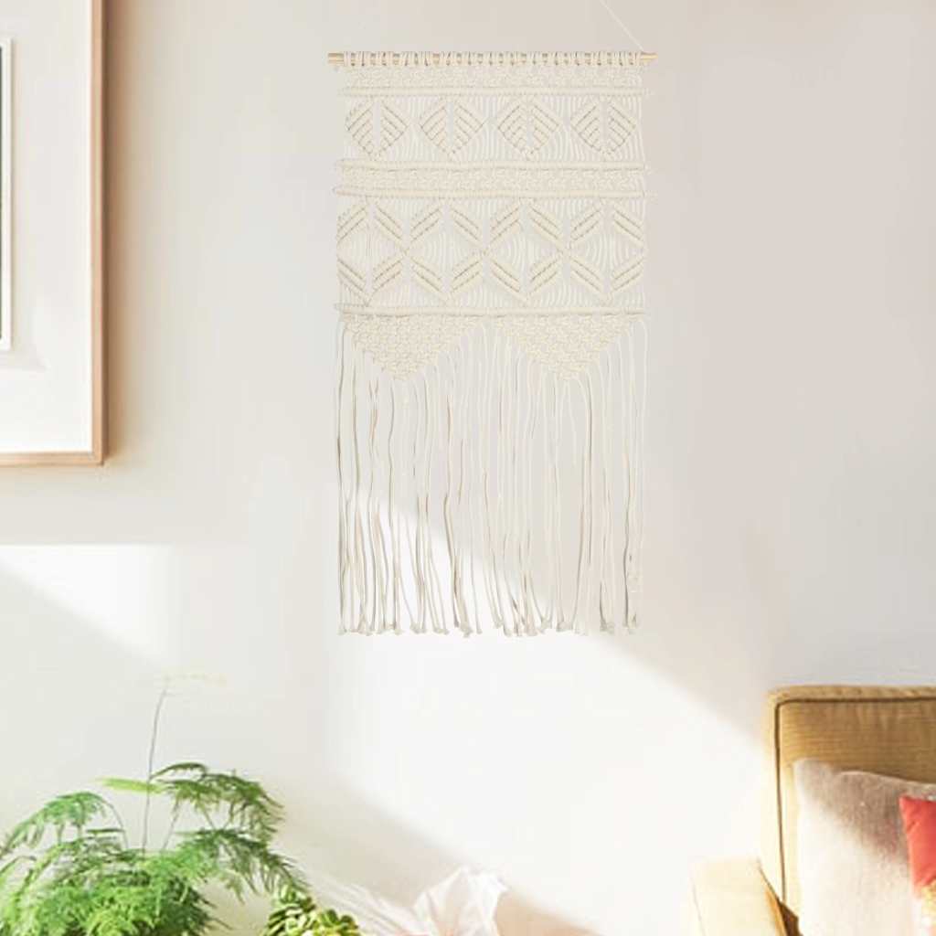 JUNG Vida Makramee Wandbehang 40x80 cm Baumwolle