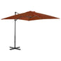 JUNG Vida Ampelschirm mit Aluminium-Mast 250x250 cm Terrakotta
