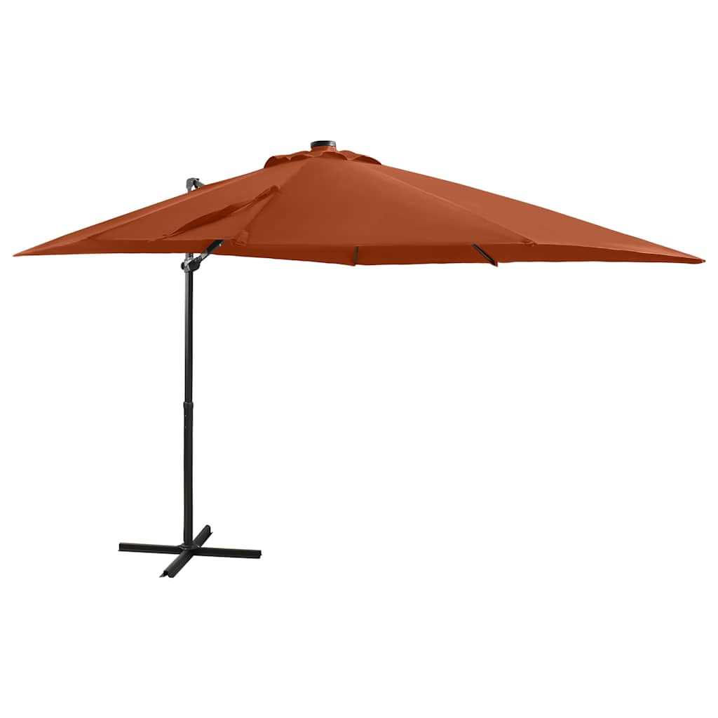 JUNG Vida Ampelschirm mit LED-Beleuchtung 250 cm Terrakotta