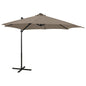 JUNG Vida Ampelschirm mit LED-Beleuchtung 300 cm Taupe