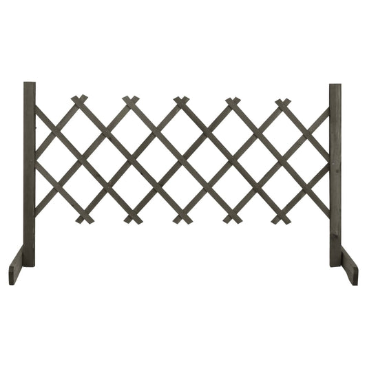 JUNG Vida Garten-Rankzaun Grau 120x60 cm Massivholz Tanne