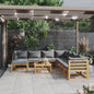 JUNG Vida 9-tlg. Garten-Lounge-Set mit Auflagen Massivholz Akazie