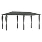 JUNG Vida Pavillon mit Pfostenverkleidung 2,98x5,3x2,59 m Grau 160 g/m²