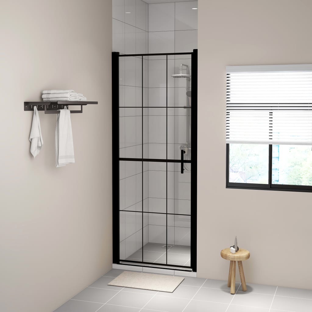 JUNG Vida Duschtür Hartglas 81x195 cm Schwarz