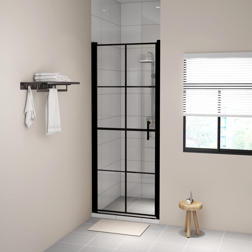 JUNG Vida Duschtür Hartglas 81x195 cm Schwarz