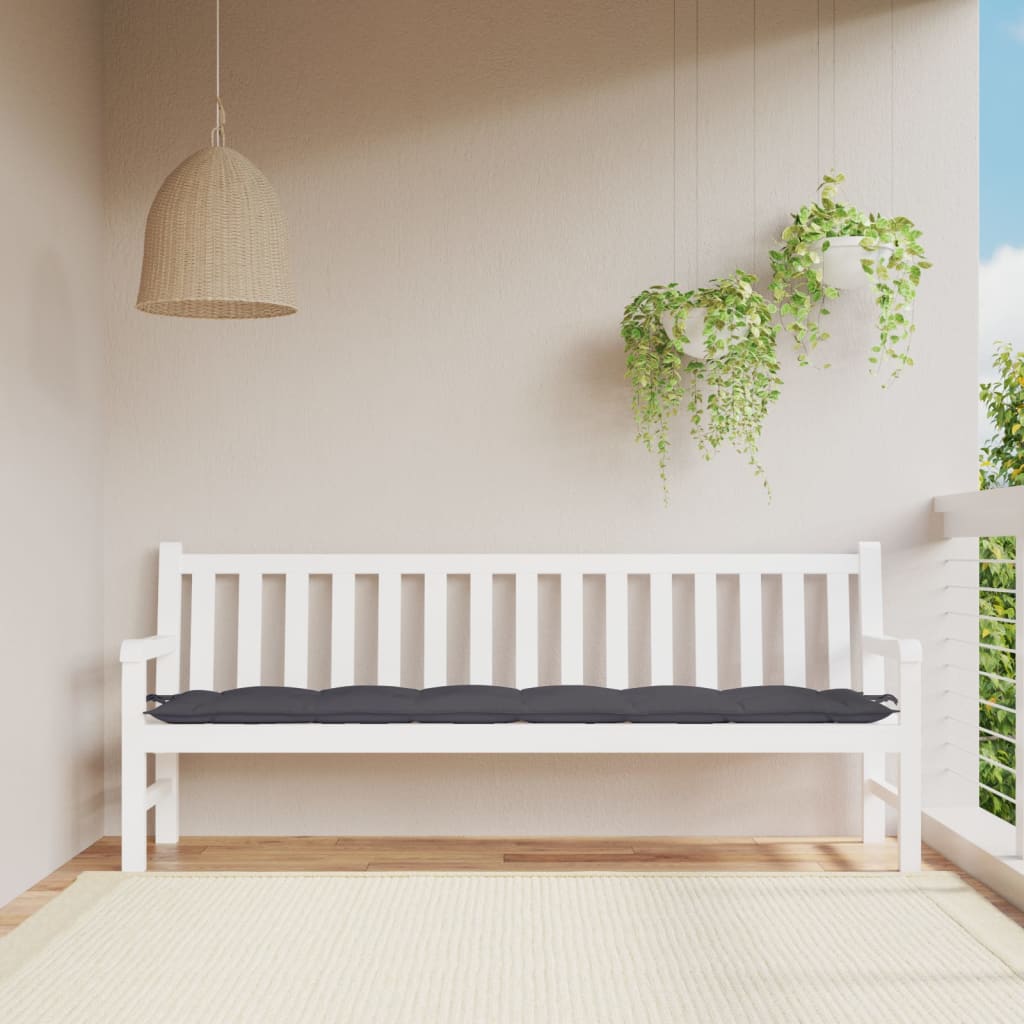 JUNG Vida Gartenbank-Auflage Anthrazit 200x50x7 cm Oxford-Gewebe