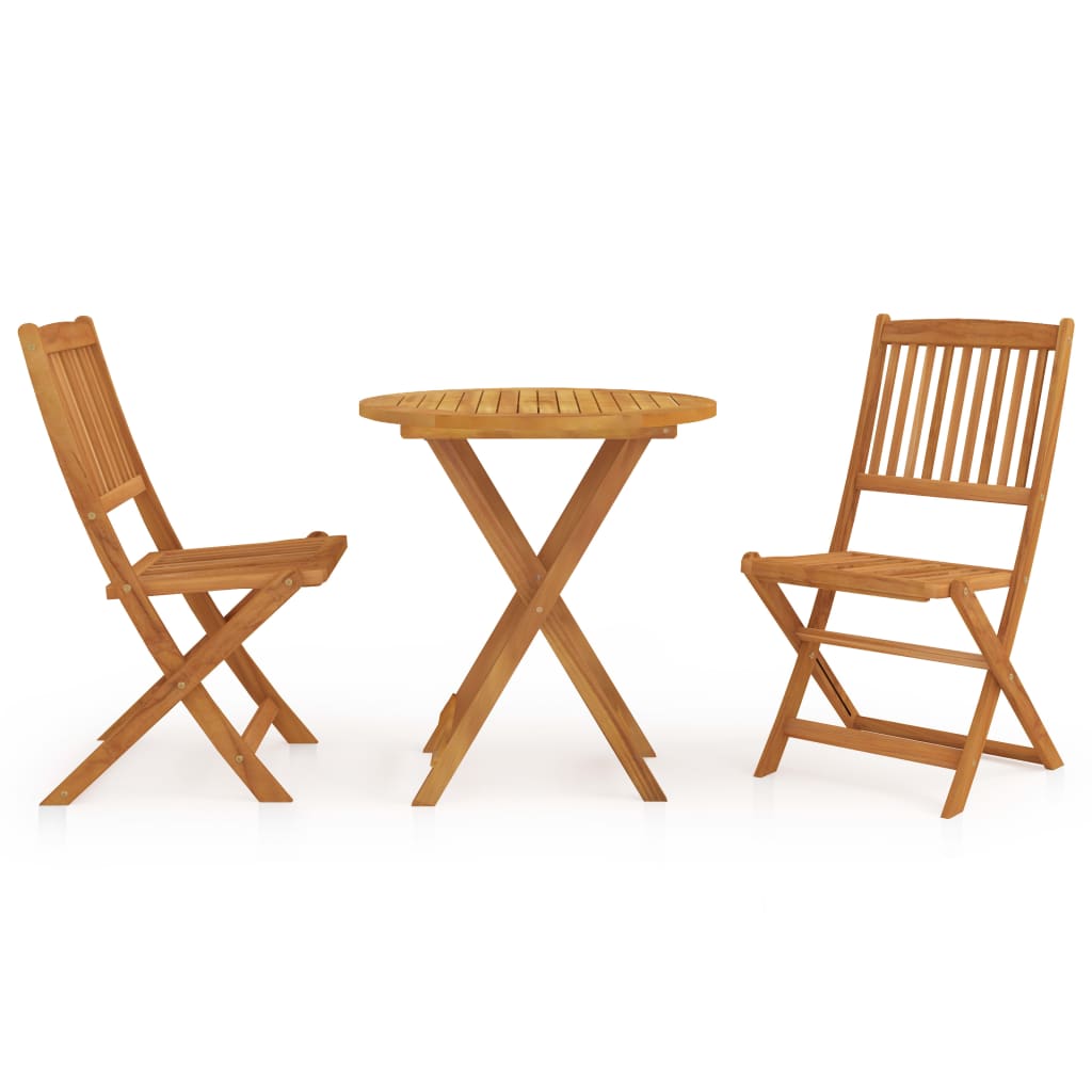 JUNG Vida 3-tlg. Garten-Essgruppe Klappbar Massivholz Akazie