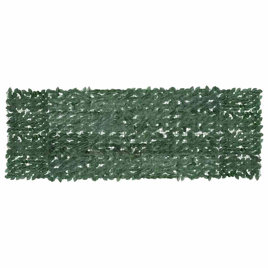 JUNG Vida Balkon-Sichtschutz mit Dunkelgrünen Blättern 300x100 cm