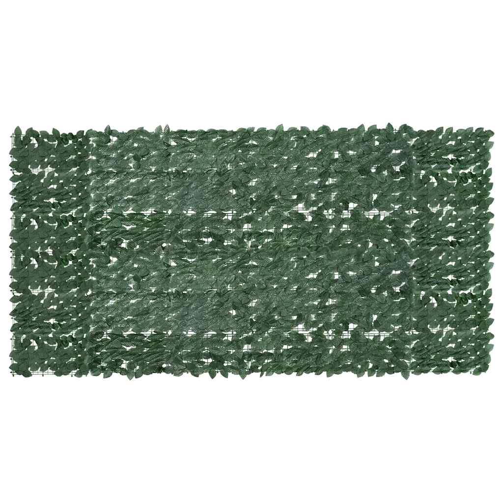 JUNG Vida Balkon-Sichtschutz mit Dunkelgrünen Blättern 300x150 cm