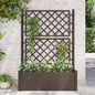 JUNG Vida Pflanzkübel mit Spalier 100x43x142 cm PP Mokka