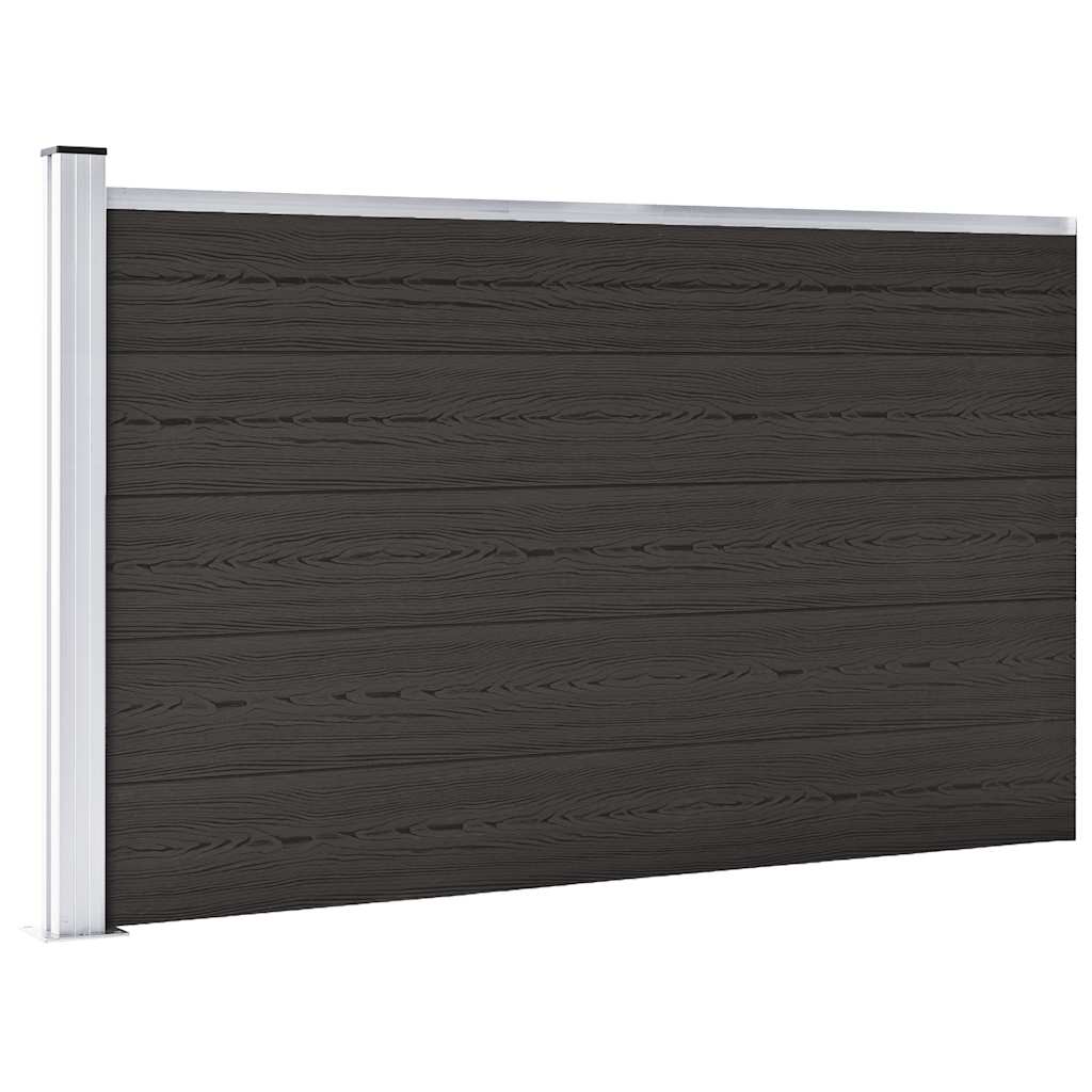 JUNG Vida Zaunelement WPC 175x105 cm Schwarz