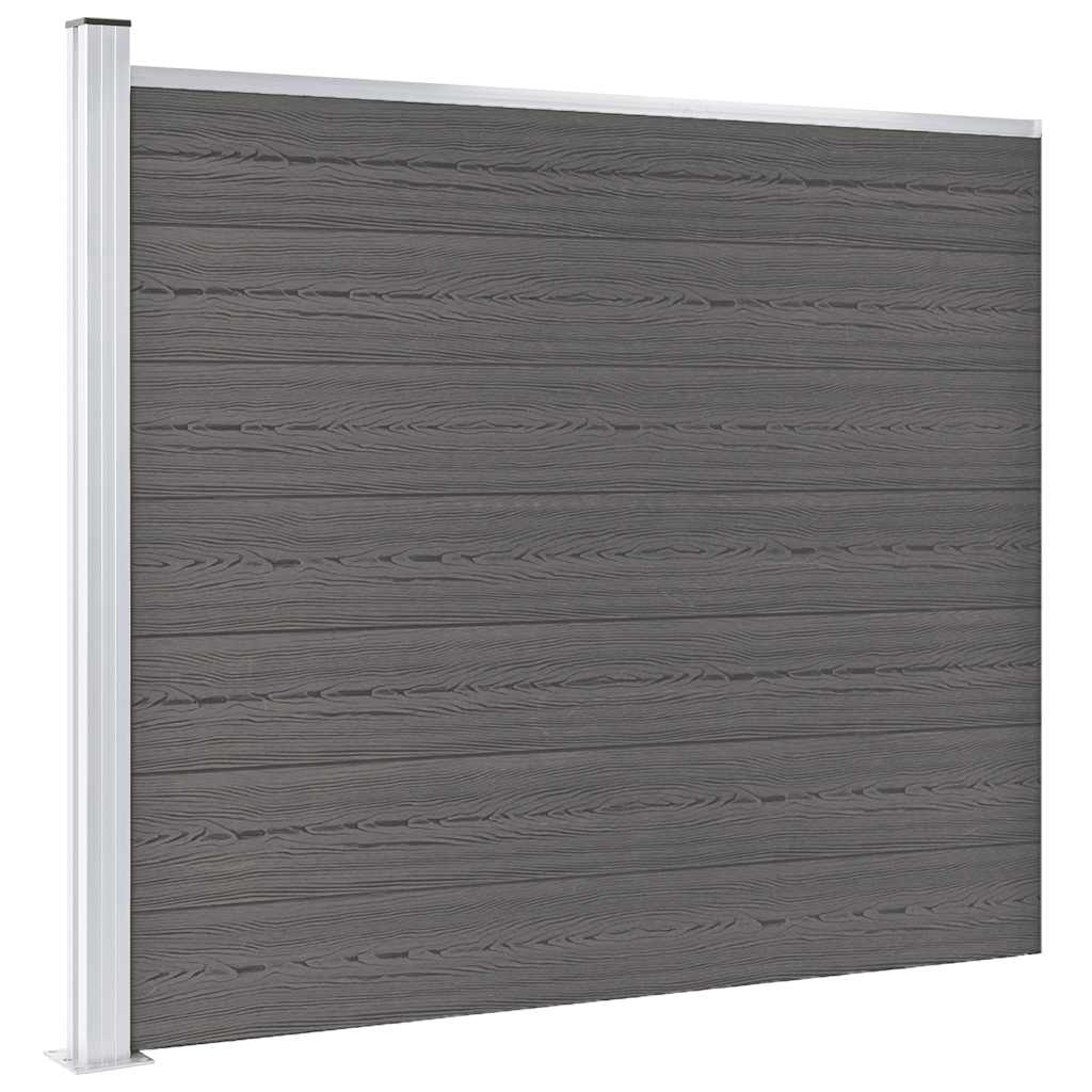 JUNG Vida Zaunelement WPC 175x146 cm Grau