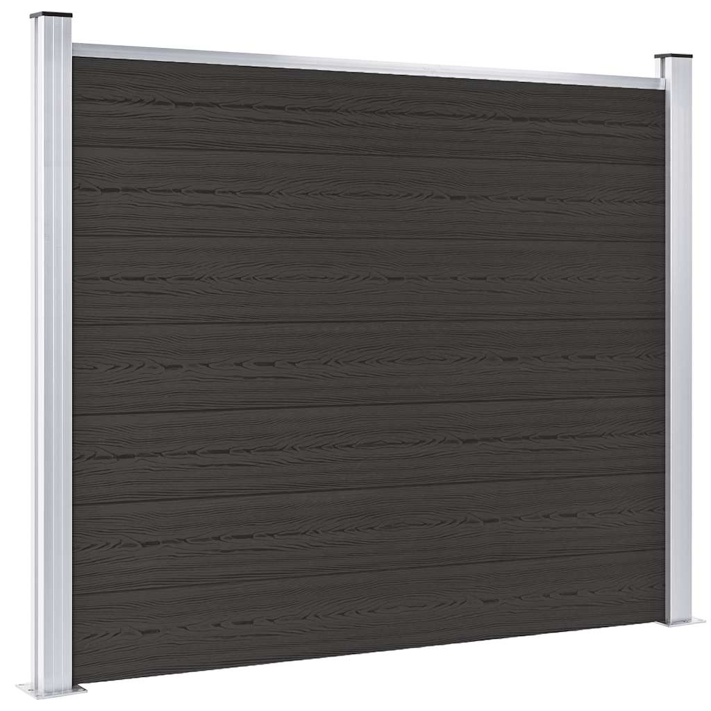JUNG Vida Zaunelement WPC 180x146 cm Schwarz