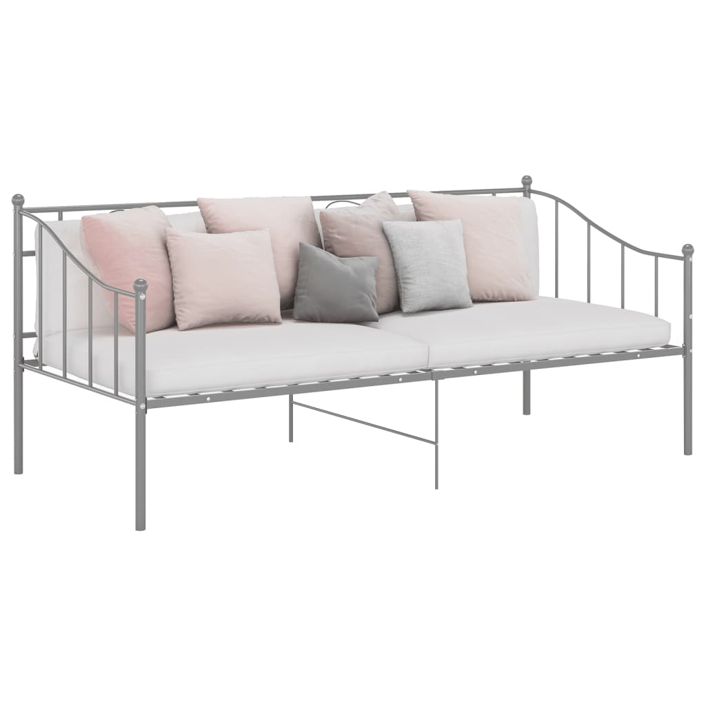 JUNG Vida Schlafsofa Bettgestell Grau Metall 90x200 cm