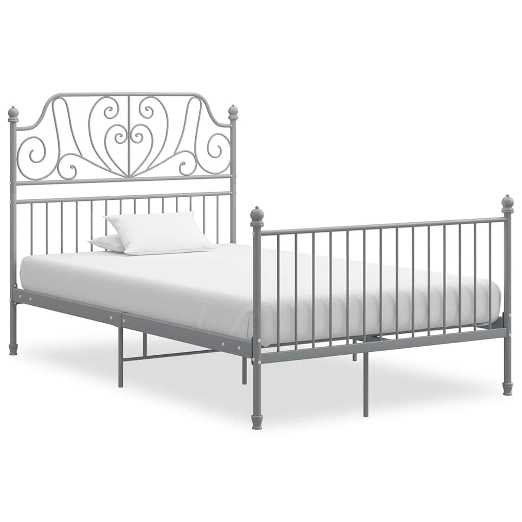 JUNG Vida Bettgestell Grau Metall 120x200 cm
