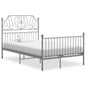 JUNG Vida Bettgestell Grau Metall 120x200 cm