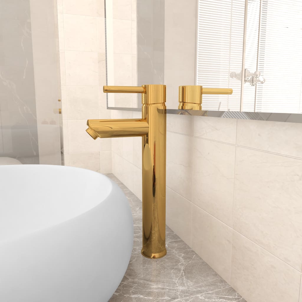 JUNG Vida Badezimmer Mischbatterie Golden 12x30 cm