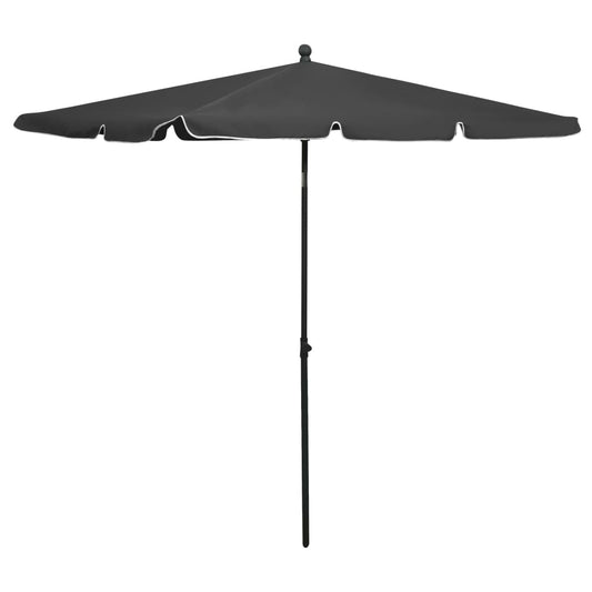 JUNG Vida Sonnenschirm mit Mast 210x140 cm Anthrazit