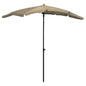 JUNG Vida Sonnenschirm mit Mast 200x130 cm Taupe
