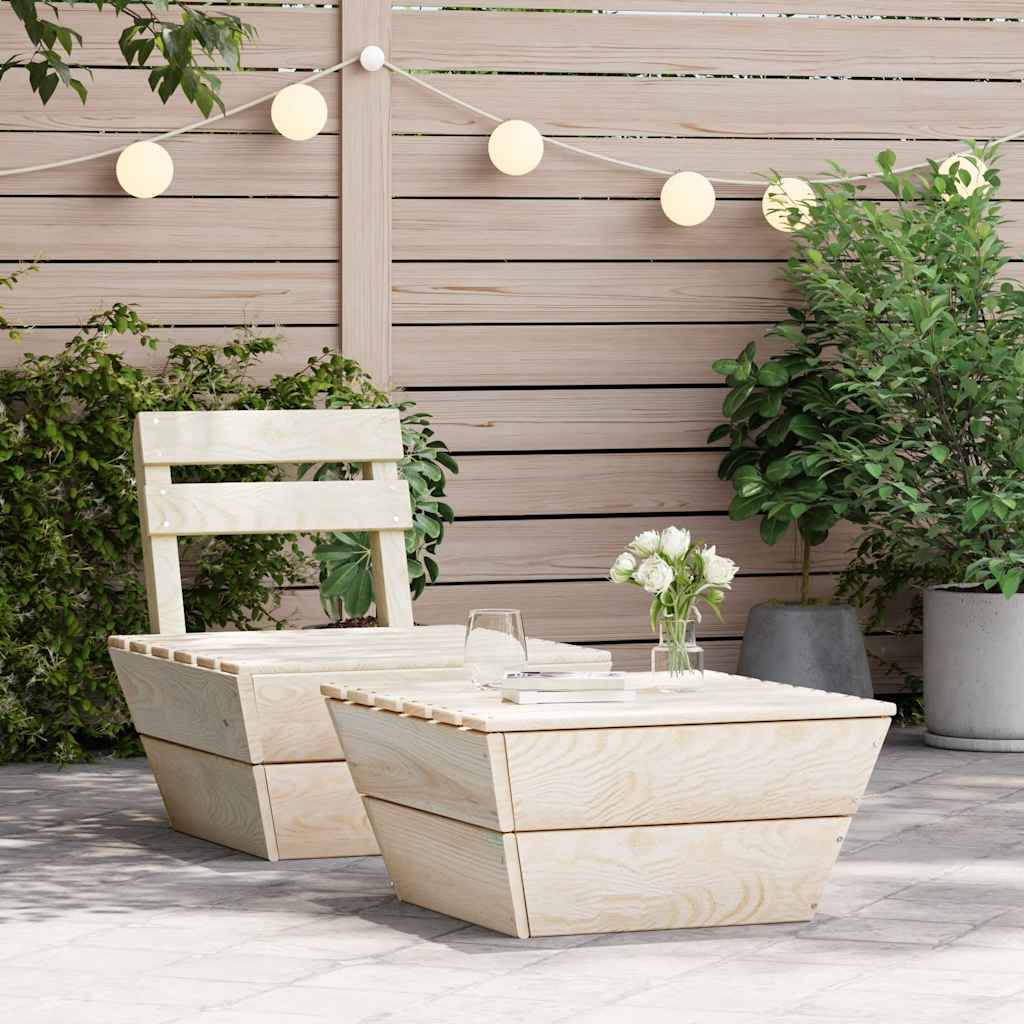 JUNG Vida 2-tlg. Garten-Lounge-Set Imprägniertes Fichtenholz
