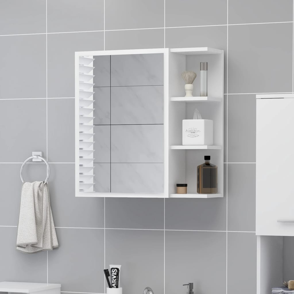 JUNG Vida Bad-Spiegelschrank Weiß 62,5x20,5x64 cm Holzwerkstoff