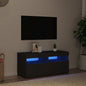 JUNG Vida TV-Schrank mit LED-Leuchten Schwarz 90x35x40 cm
