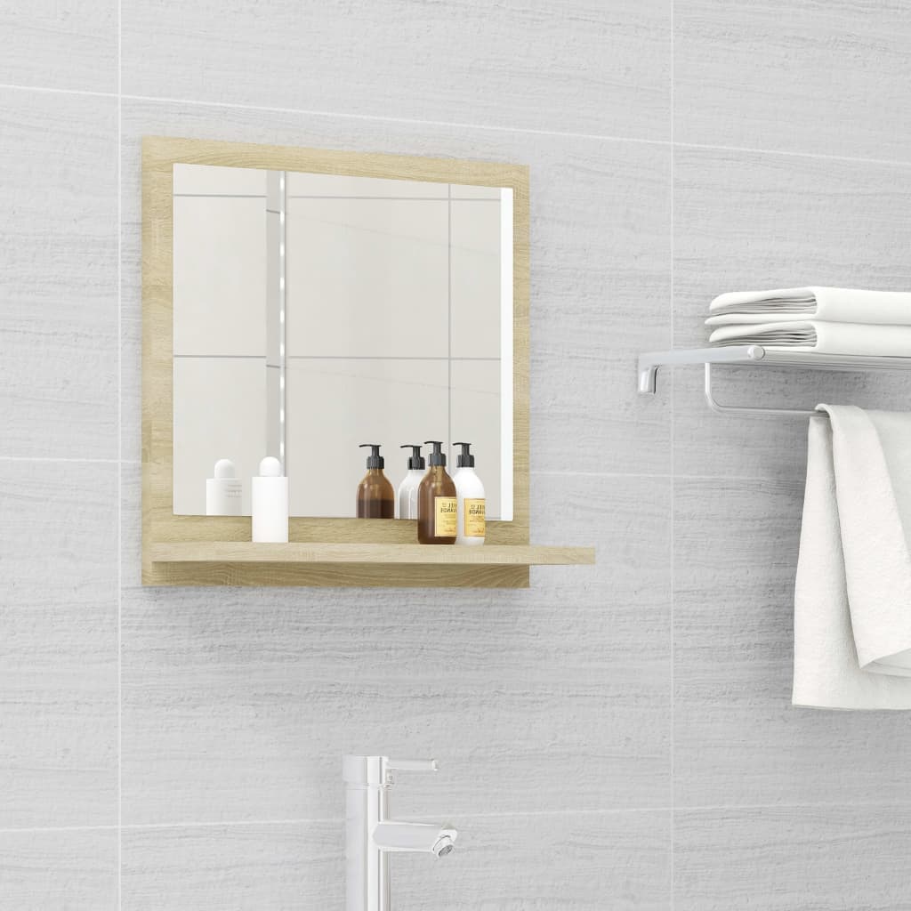 JUNG Vida Badspiegel Sonoma-Eiche 40x10,5x37 cm Holzwerkstoff