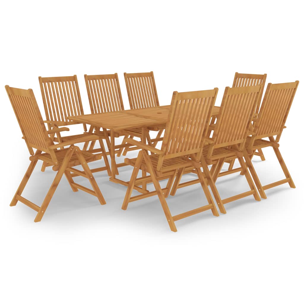 JUNG Vida 9-tlg. Garten-Essgruppe Massivholz Teak