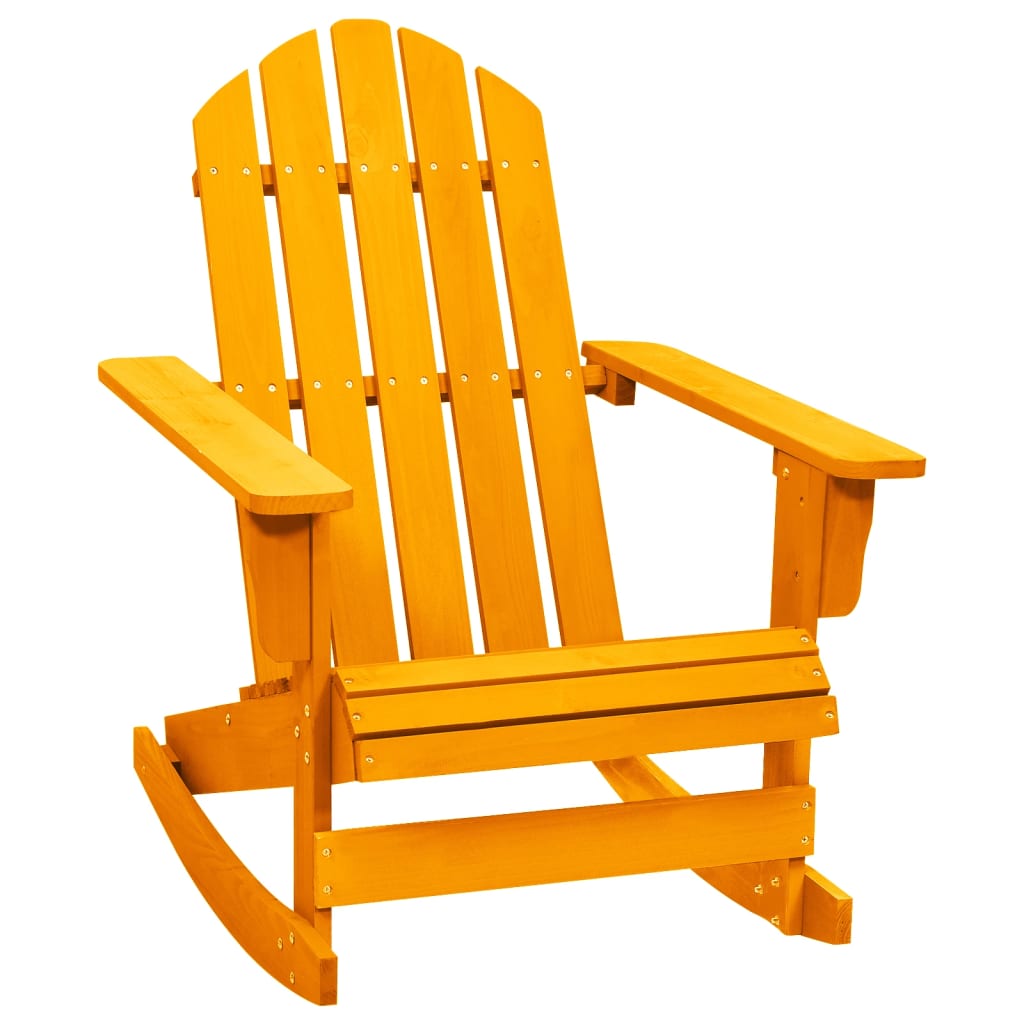 JUNG Vida Adirondack-Schaukelstuhl Massivholz Tanne Orange