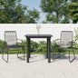 JUNG Vida 3-tlg. Garten-Essgruppe Schwarz PVC Rattan