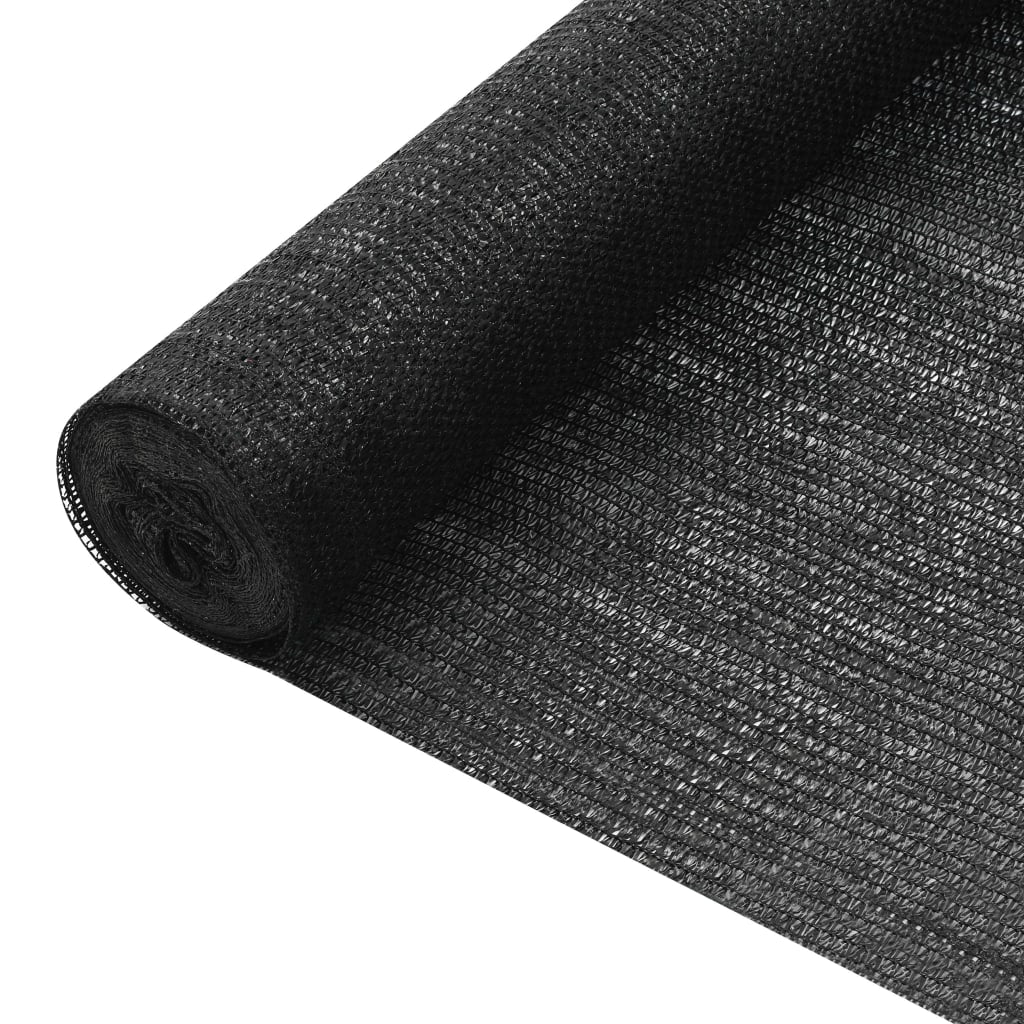 JUNG Vida Zaunblende Schwarz 1,8x25 m HDPE 75 g/m²