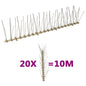 JUNG Vida 20-tlg. Vogelabwehr-Spikes-Set 10 m Kunststoff 5-reihig