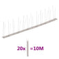 JUNG Vida 20-tlg. Taubenabwehr Spikes-Set Edelstahl 10 m 2-reihig