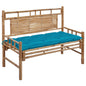 JUNG Vida Gartenbank mit Auflage 120 cm Bambus