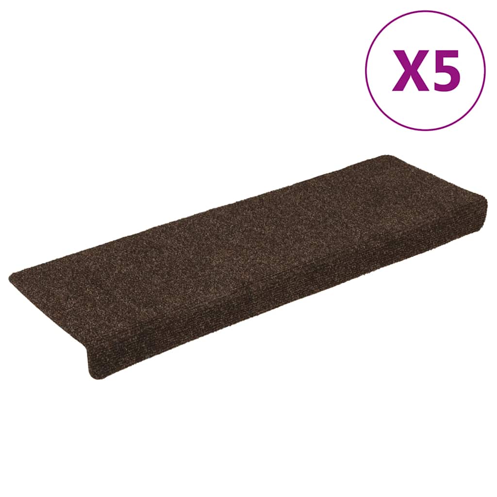 JUNG Vida Stufenmatten Selbstklebend 15 Stk. 65x21x4 cm Braun Rechteckiger Rand
