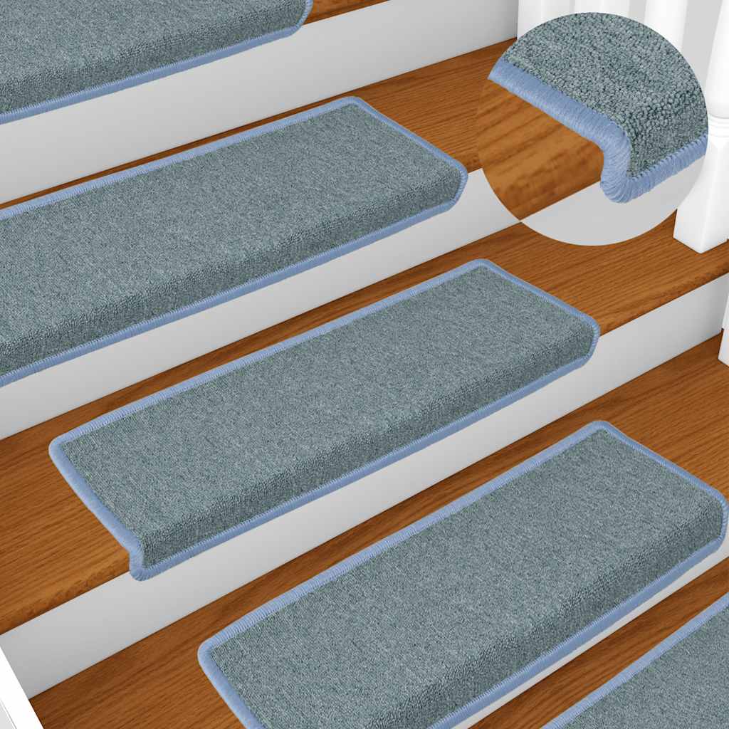 JUNG Vida Stufenmatten 15 Stk. 65x21x4 cm Seeblau Rechteckiger Rand