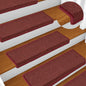 JUNG Vida Stufenmatten 15 Stk. 65x21x4 cm Bordeaux Rechteckiger Rand