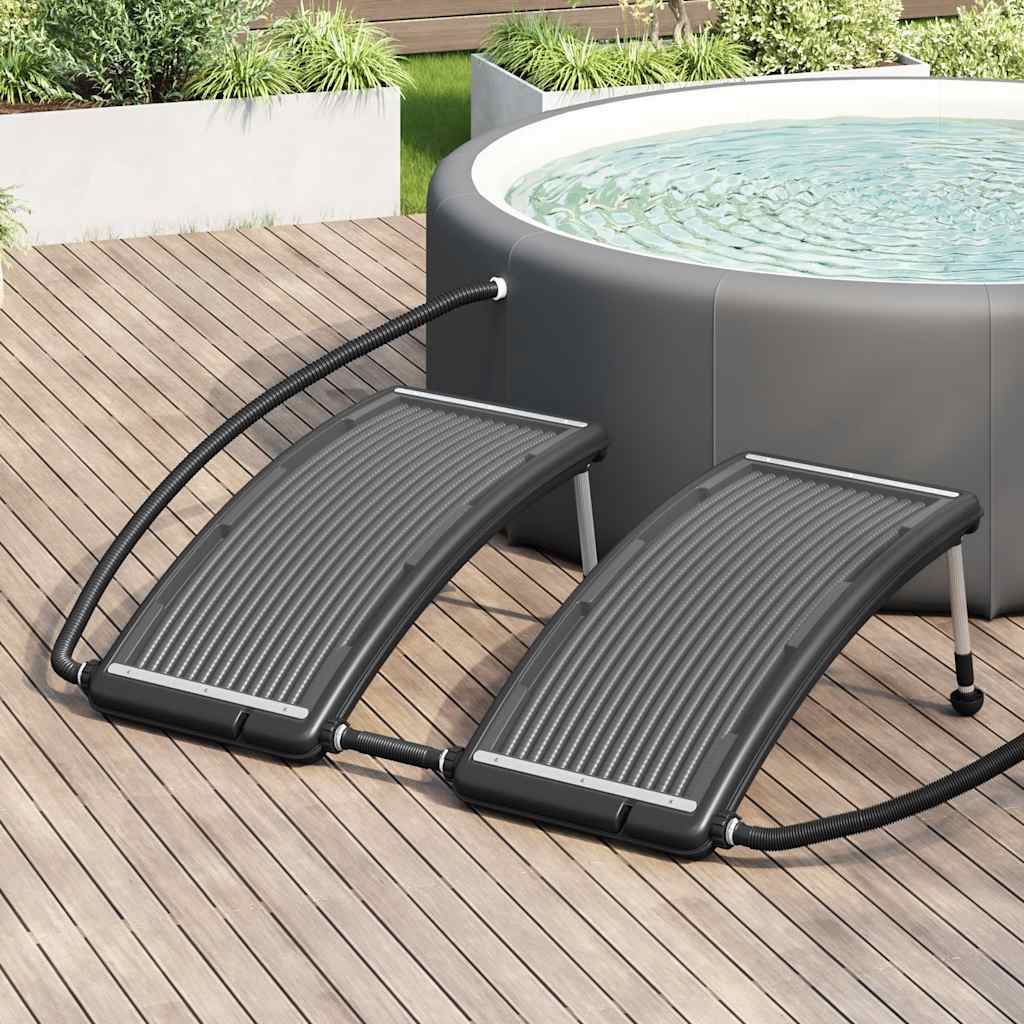 JUNG Vida Gebogene Solar-Heizpaneele für Pool 2 Stk. 110x65 cm