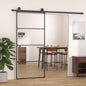 JUNG Vida Schiebetür Aluminium und ESG Glas 90x205 cm Schwarz