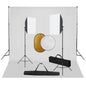 JUNG Vida Fotostudio-Set mit Softboxen, Hintergrundsystem und Reflektor