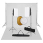 JUNG Vida Fotostudio-Set mit Softboxen, Hintergrundsystem und Reflektor