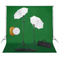 JUNG Vida Fotostudio-Set mit Leuchten, Schirmen, Hintergrund, Reflektor