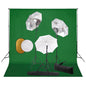 JUNG Vida Fotostudio-Set mit Lampen, Schirmen, Hintergrund & Reflektor
