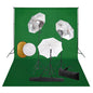 JUNG Vida Fotostudio-Set mit Lampen, Schirmen, Hintergrund & Reflektor