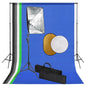 JUNG Vida Fotostudio-Set mit Softbox-Lampen, Hintergrund und Reflektor