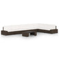 JUNG Vida 8-tlg. Garten-Lounge-Set mit Kissen Braun Poly Rattan