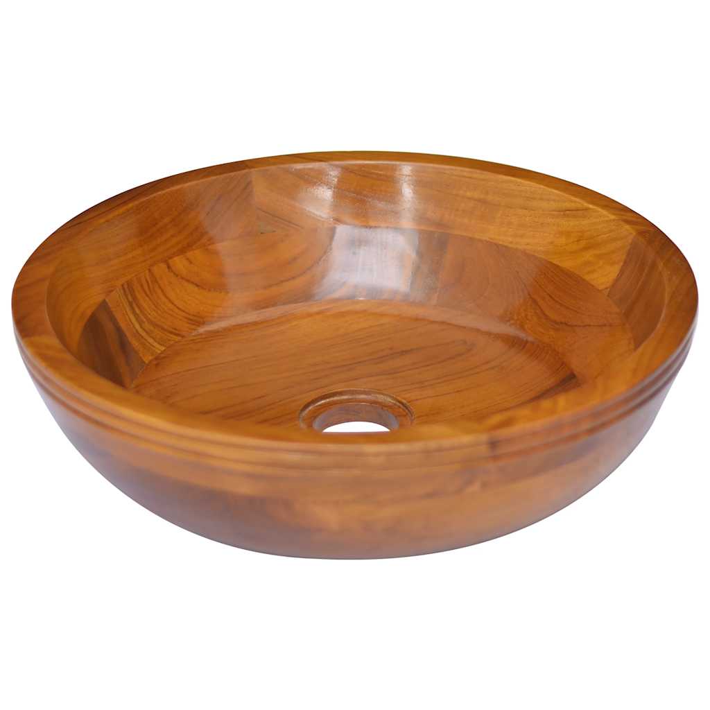 JUNG Vida Waschbecken Massivholz Teak Φ40x10 cm