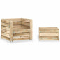 JUNG Vida 2-tlg. Garten-Lounge-Set aus Paletten Imprägniertes Kiefernholz