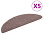 JUNG Vida Stufenmatten Selbstklebend 5 Stk. 56x17x3 cm Hellbraun Halbrund
